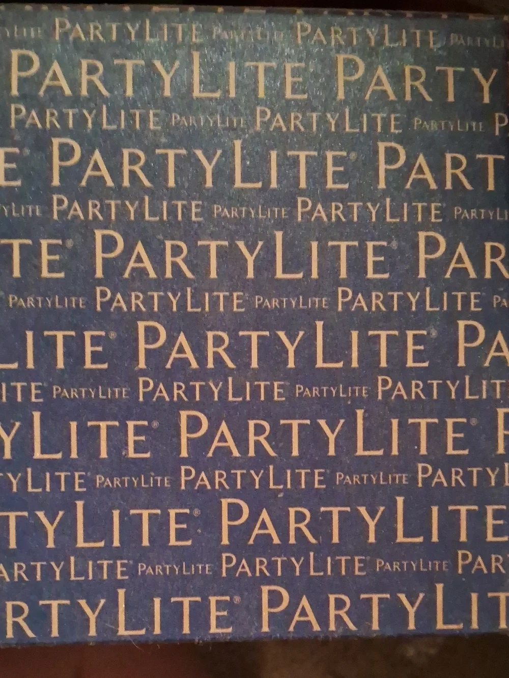 PartyLite Brown Kraft Tealight Candle Box with Navy Accent 12 Count - Picture 3 of 3